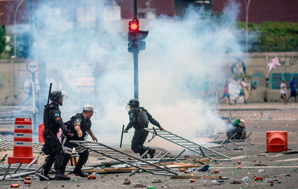 Debris was scattered everywhere as things turned ugly