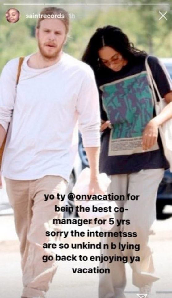  Solange shared this picture on her Instagram and denied her manager broke up her wedding