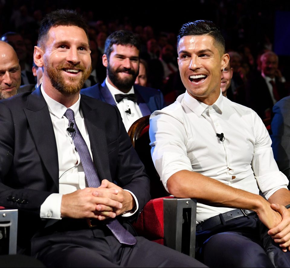  Lionel Messi and Cristiano Ronaldo were second and third on the list