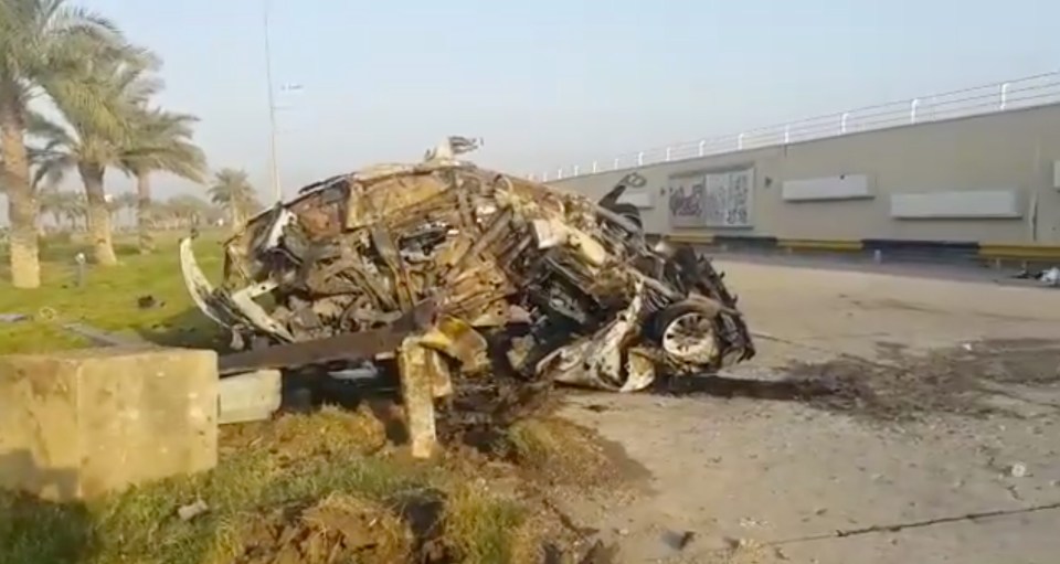 The two missiles hit the cargo area of Baghdad airport shortly after midnight. The first hit a vehicle carrying General Soleimani and Muhandis