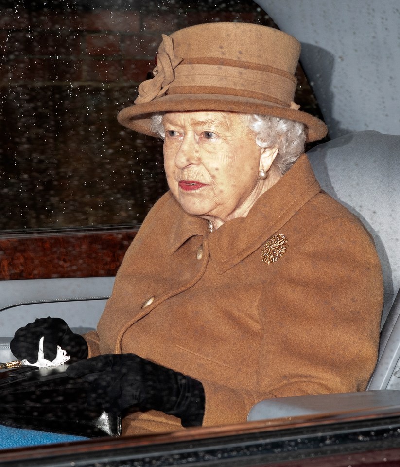  The Queen arrived at church today ahead of her historic summit with Prince Harry tomorrow