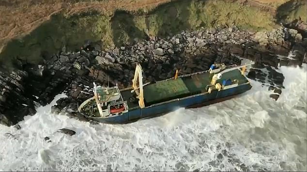  A ghost ship was washed up near Ballycotton, County Cork in Ireland