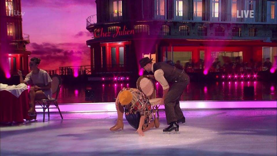  It looked as though Tom tipped Lisa from the chair