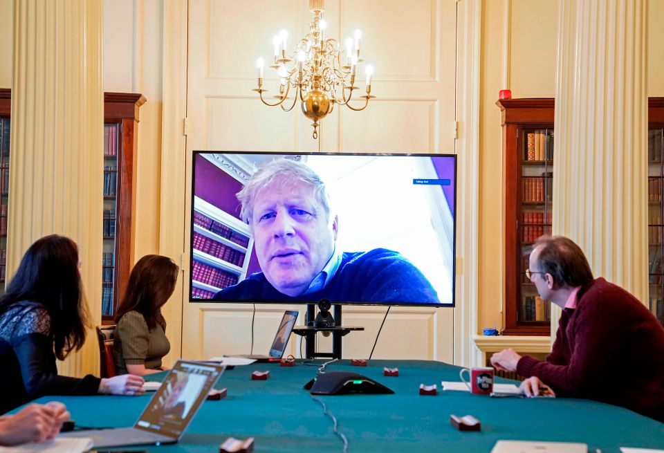  The PM chaired the No10 morning Covid-19 meeting by video link yesterday