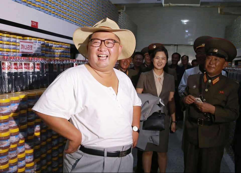 It's been claimed Kim collapsed clutching his chest