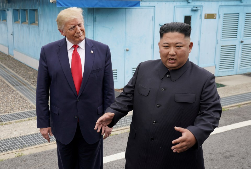  Donald Trump and Kim Jong-un at the DMZ on June 30