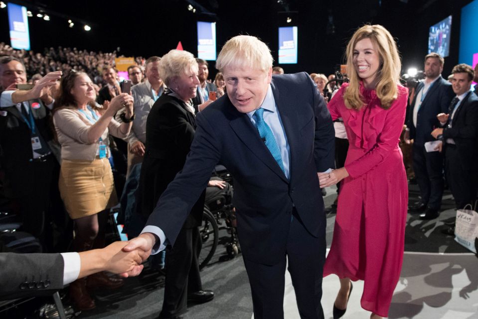  Boris and Carrie pictured at the Conservative Party Conference in Manchester last year