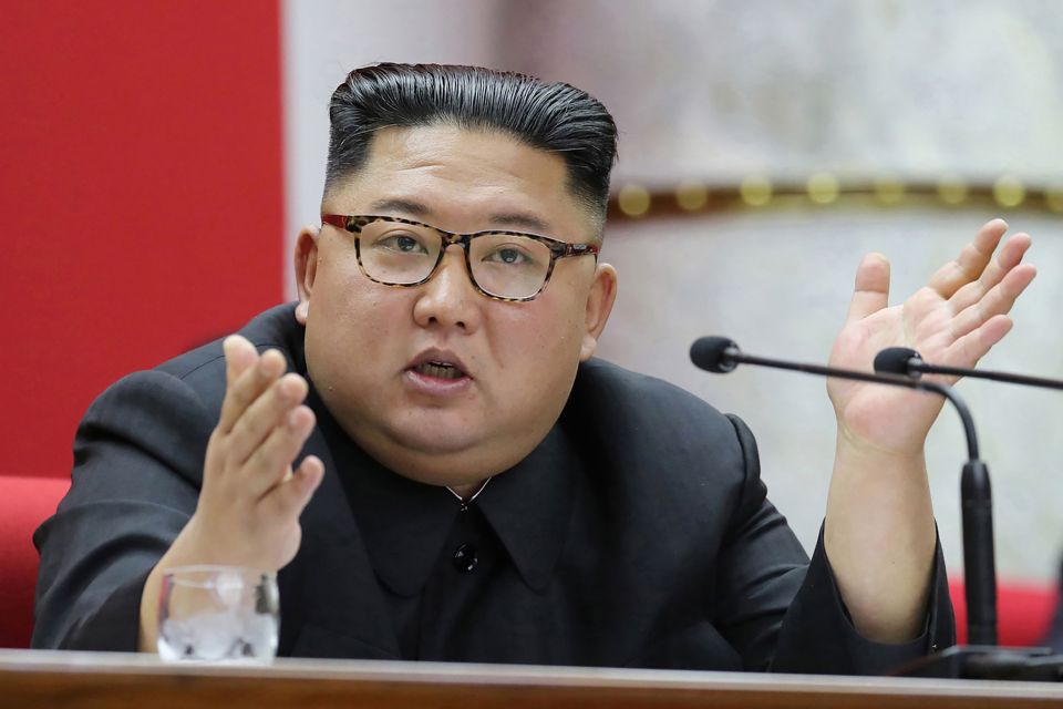  Kim Jong-un appearing at a meeting in December 2019