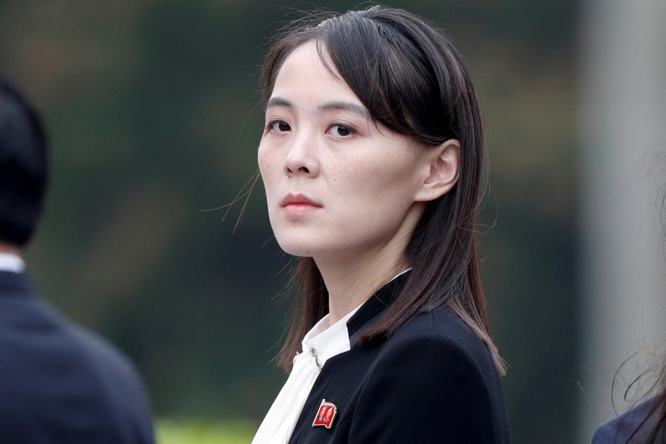  Kim Yo-jong is considered to be a contender to take over North Korea. Pictured during the North Korea-US summit on March 2, 2019.