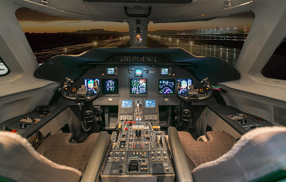It takes two crew members to man the G200