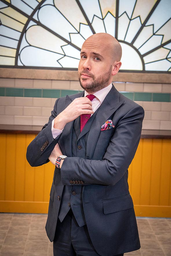 Tom Allen is known for hyperbolic comedy 