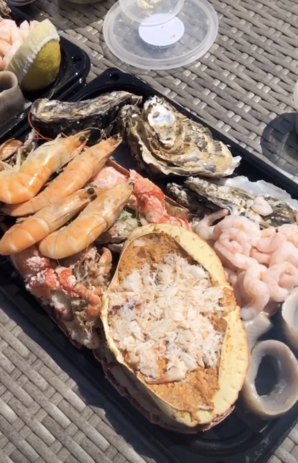 The seafood feast looked incredible