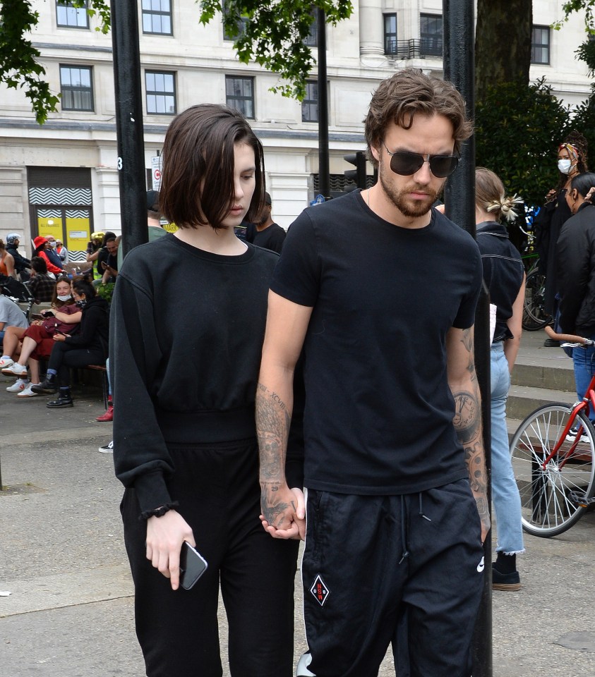  Liam Payne and his girlfriend Maya Henry joined protesters in London's Hyde Park