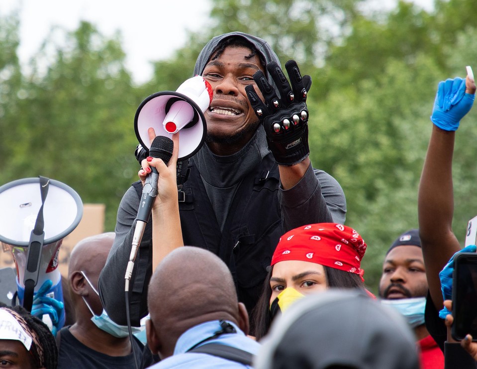  Star Wars actor John Boyega was visibly emotional as he addressed the Black Lives Matter protest