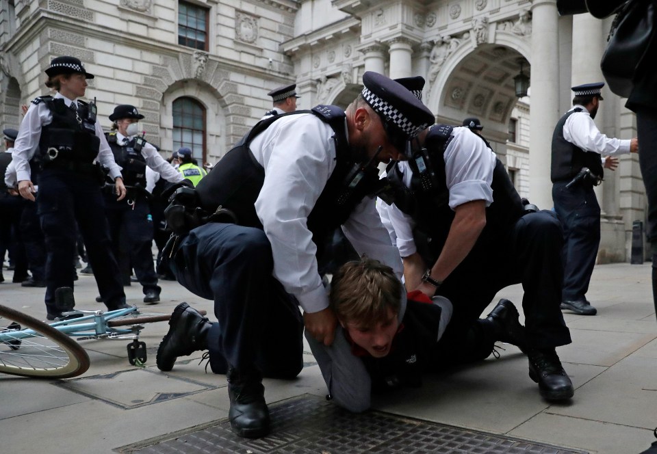  Police are believed to have arrested a number of protesters