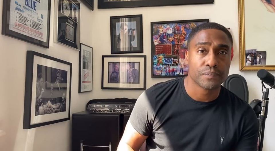  His studio has a range of framed pictures of his favourite artists