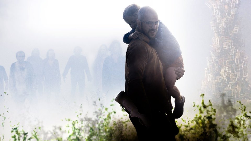  A group of survivors fight off a horde of zombies