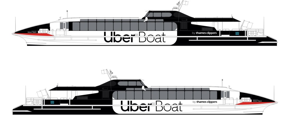 Uber-branded vessels will operate on the River Thames between Putney and Woolwich