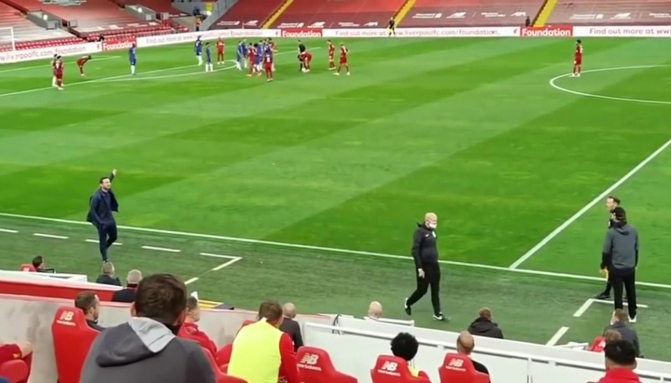 Lampard and Klopp were involved in a heated touchline exchange