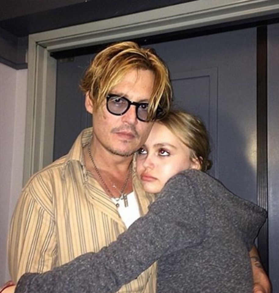 Johnny Depp pictured with his daughter Lily-Rose