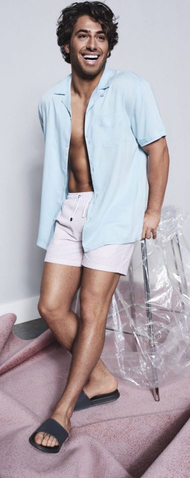  Kem modelling his 2019 range in a Primark promo shot