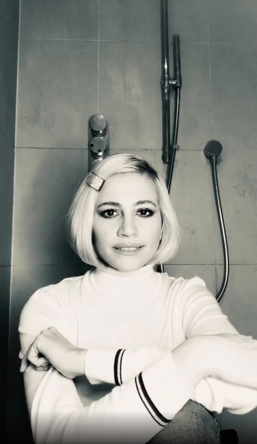 She regularly posts herself singing from their bathroom