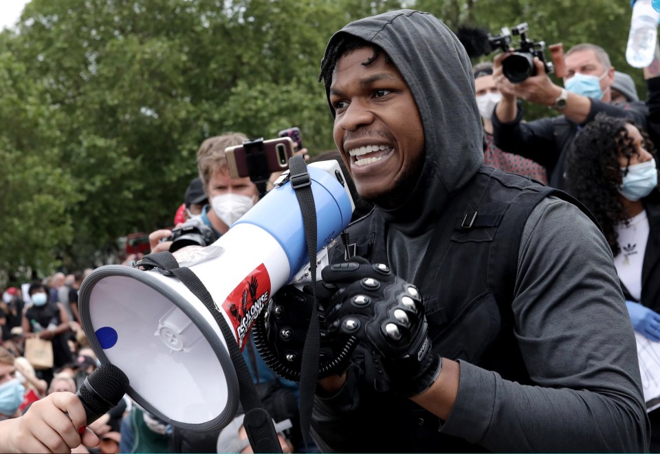 Boyega attended a Black Lives Matter protest in June