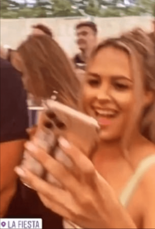 Festival-goers were unable to maintain social distancing inside the tent