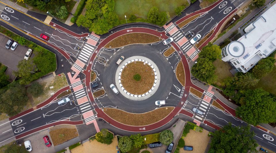 The UK's first Dutch style roundabout was built in Cambridge