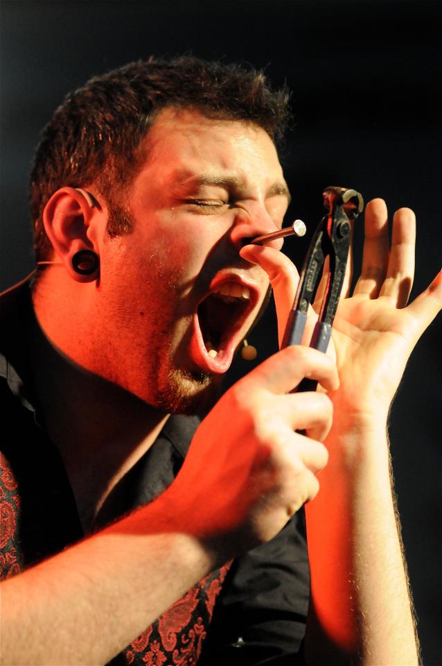 Daredevil Johnny Strange holds many niche records including putting nails up his nose