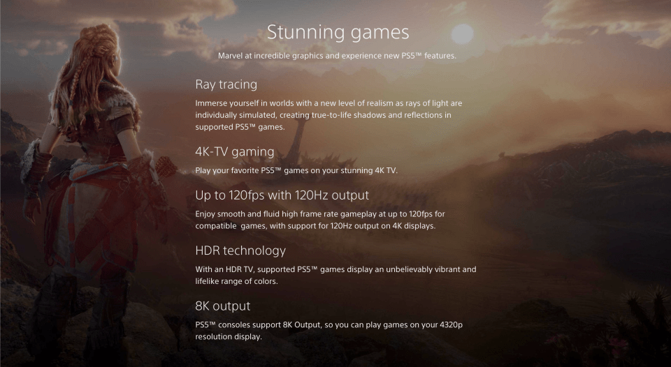 Sony is promising 120 frames per second with a 4K resolution – and even stunning 8K visuals