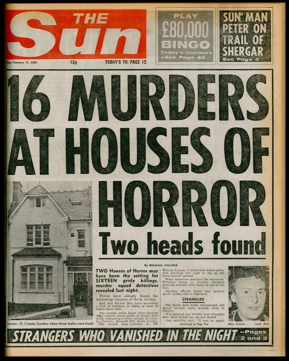 The Sun reported on the killings in February 1983