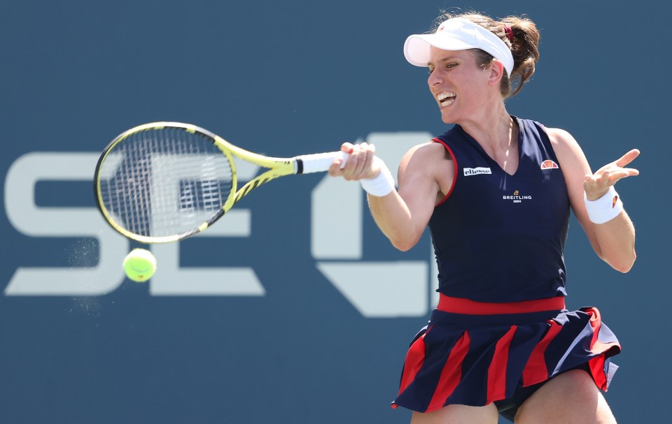 No9 seed Jo Konta seemed in command but lost 2-6 7-6 6-4