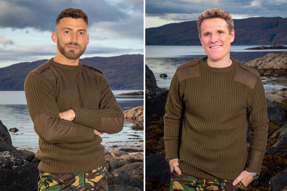 Jake Quickenden and James Cracknell in edited pictures of former Celebrity SAS: Who Dares Wins recruits