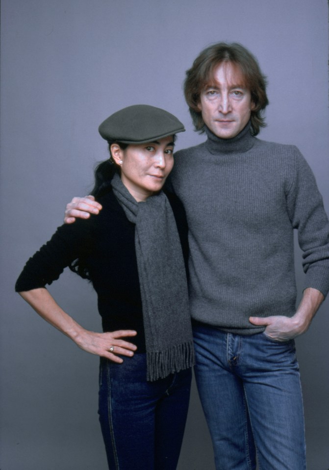  John Lennon pictured with his wife Yoko Ono