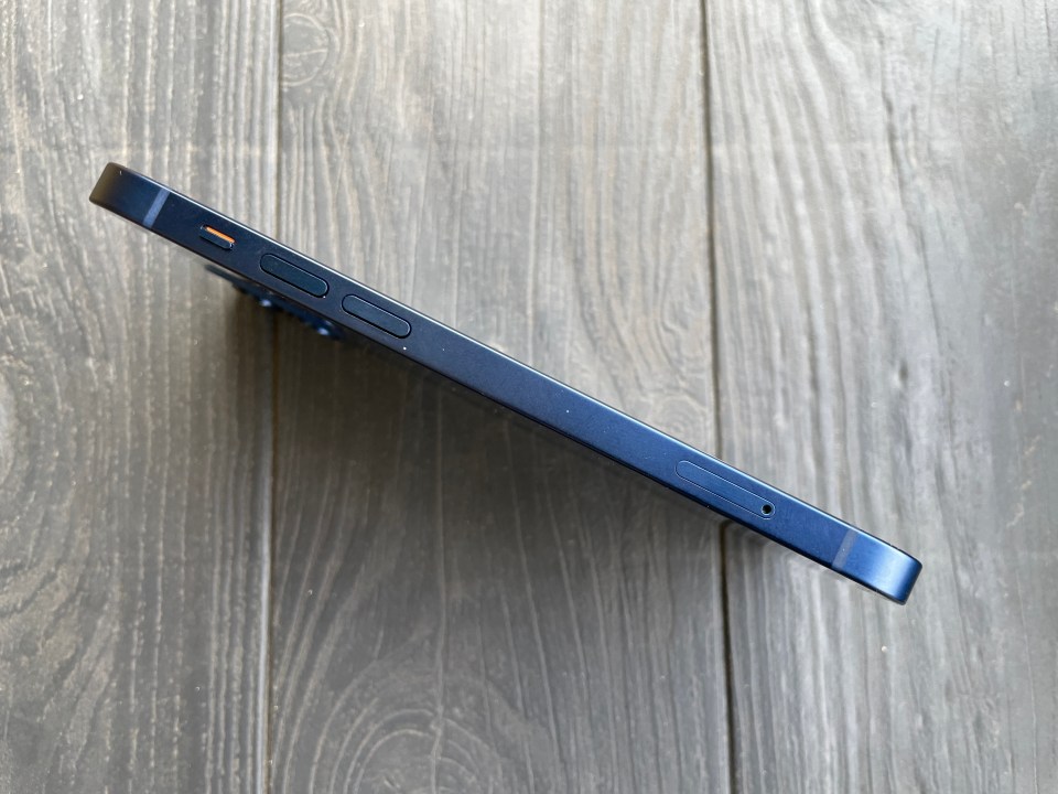 The phone is slim and light