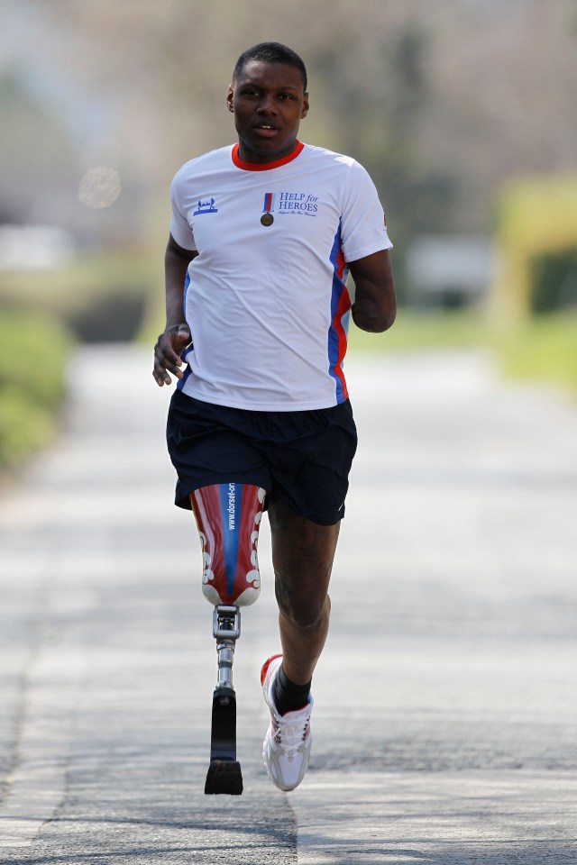 Ben McBean pictured training for the London Marathon in Dartmoor, Devon