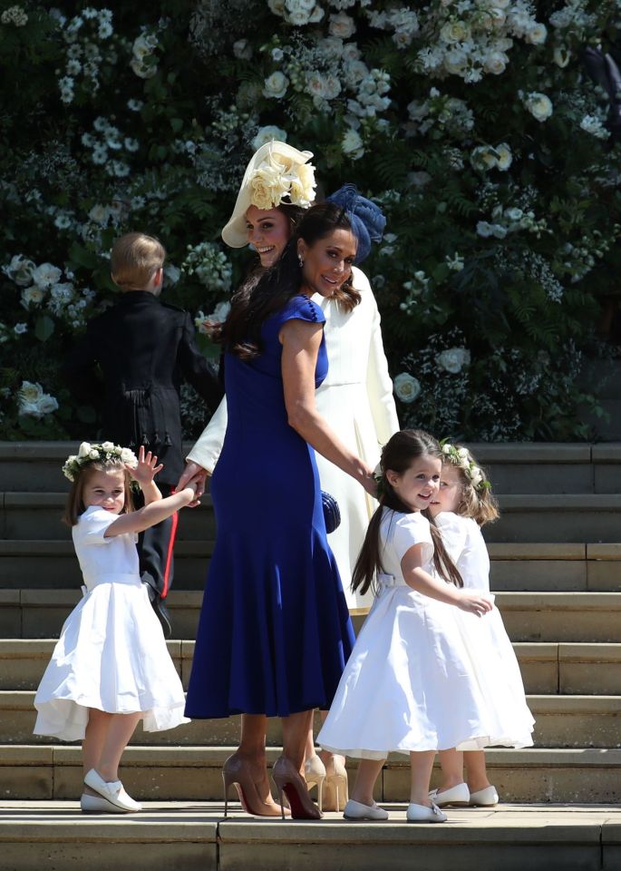 The flower girls are seen at Meghan and Harry's wedding