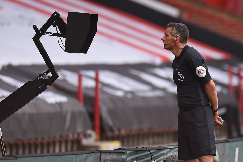 Referee Andre Marriner considered the replay before awarding the late spot-kick