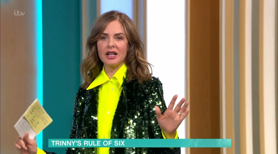 Trinny previously threatened to walk away from her regular segment on This Morning over a spat about a ring