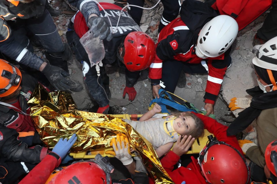 Ayda, 4, was rescued from the rubble of her apartment building after 91 hours