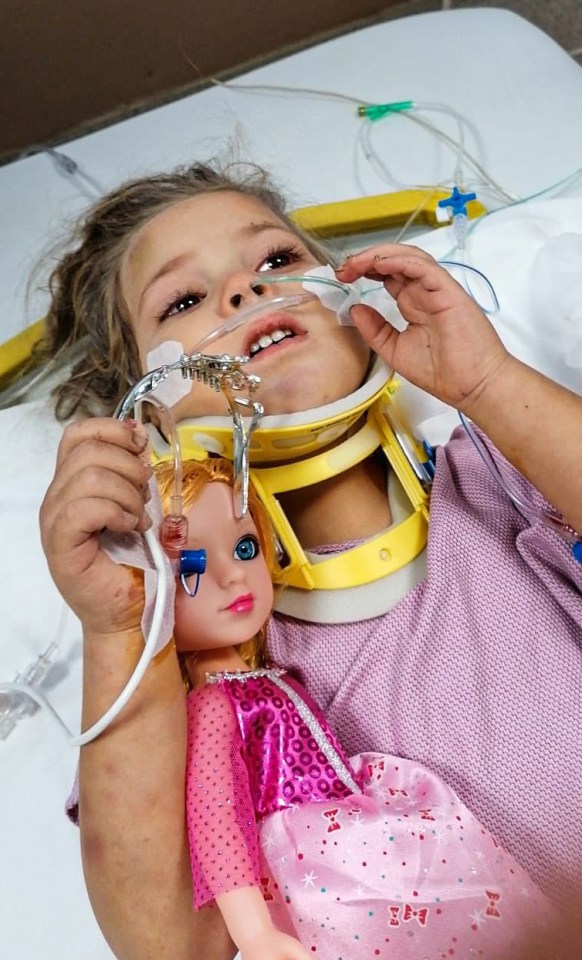 Ayda Gezgin is now recovering in hospital and medics say she has no sign of internal bleeding
