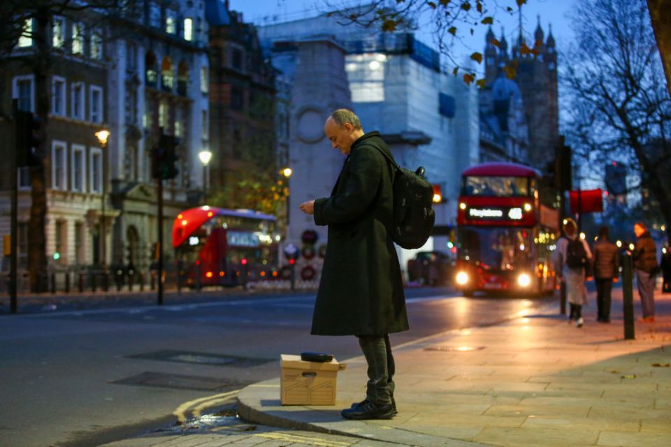 Cummings outside Downing Street minutes after leaving No10