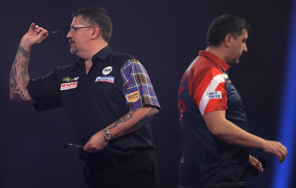 Gary Anderson was fuming with Mensur Suljovic after his opponent's antics at Ally Pally