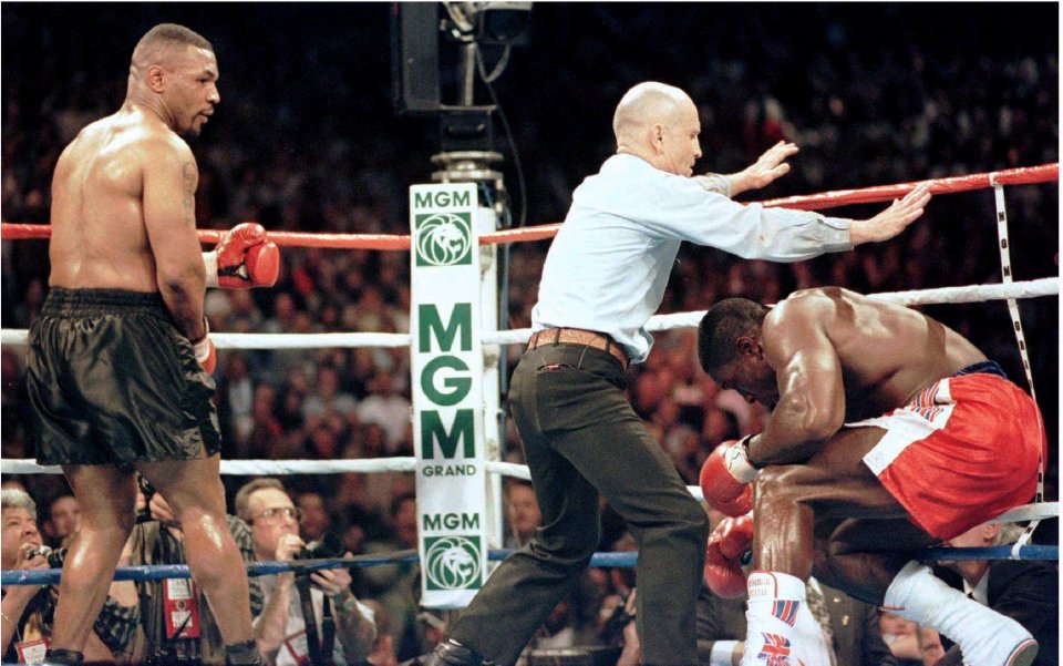 The Londonder was almost smashed through the ropes in the third round when Iron Mike secured the win.