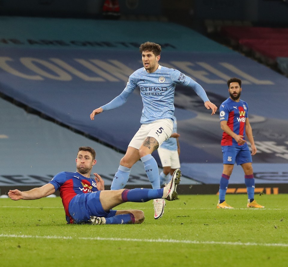 Stones scored once in each half as he proved to be the unlikely hero for City