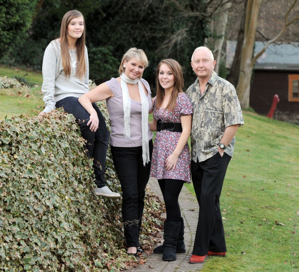 The couple have two daughters Kyla and Natalie, who moved home in lockdown (pictured in 2009)