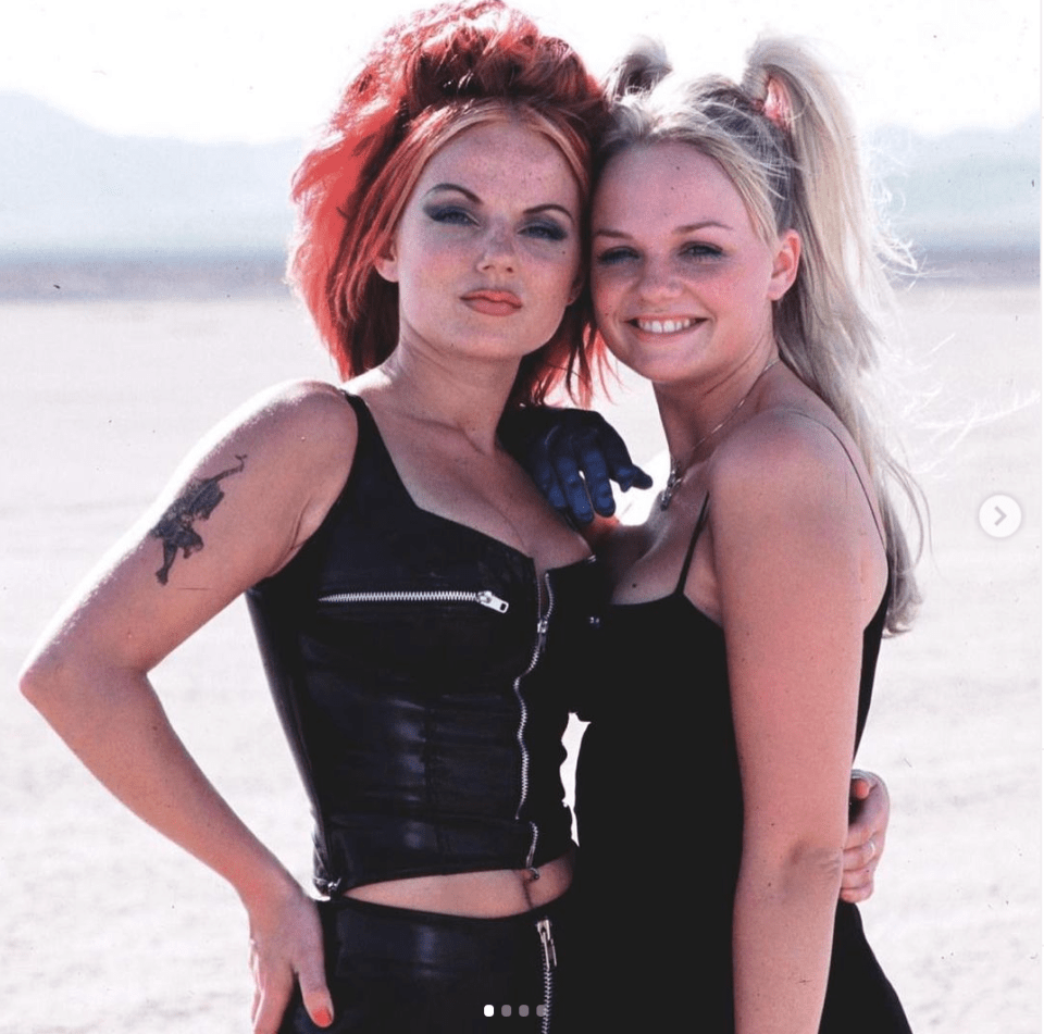 Geri Horner, 48, shared a pic of them on location for the music video 