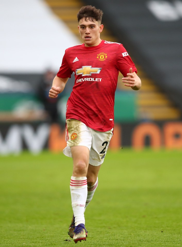 Dan James has been forced to watch on at Manchester United this season