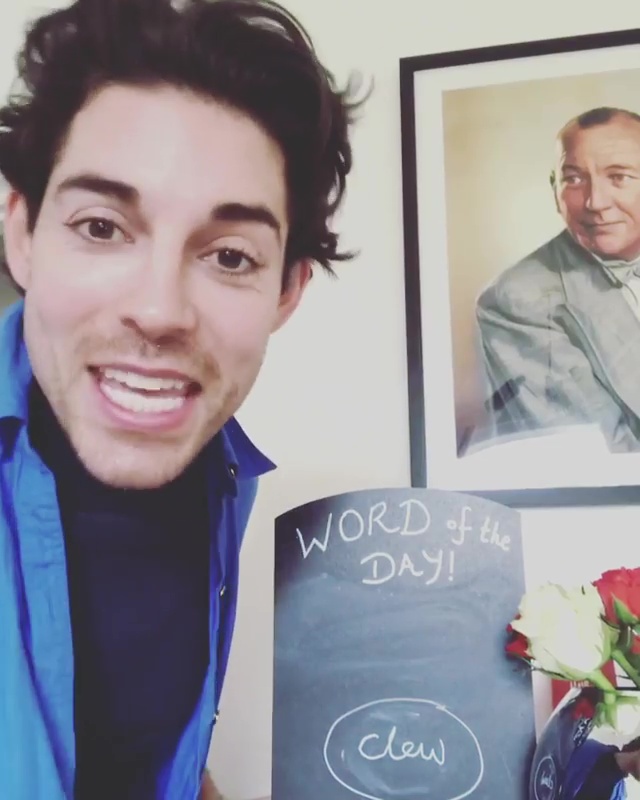 The TV personality loves to share his word of the day with his followers on Instagram